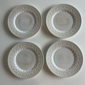 Set of 4 cream Salad Plates